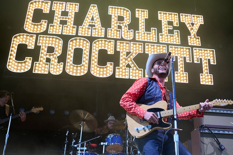 Charley Crockett performs on stage at Budweiser Stage on August 28, 2025 in Toronto, Ontario.