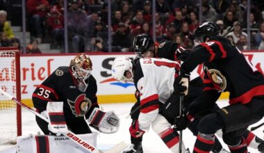 Linus Ullmark overcomes emotions, New Jersey Devils in winning return for Ottawa Senators