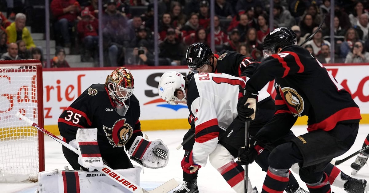 Linus Ullmark overcomes emotions, New Jersey Devils in winning return for Ottawa Senators