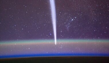 Sungrazer W3 Lovejoy as seen from the International Space Station, post perihelion. Credit: NASA/Dan Burbank.