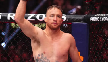 Justin Gaethje enters the UFC Octagon