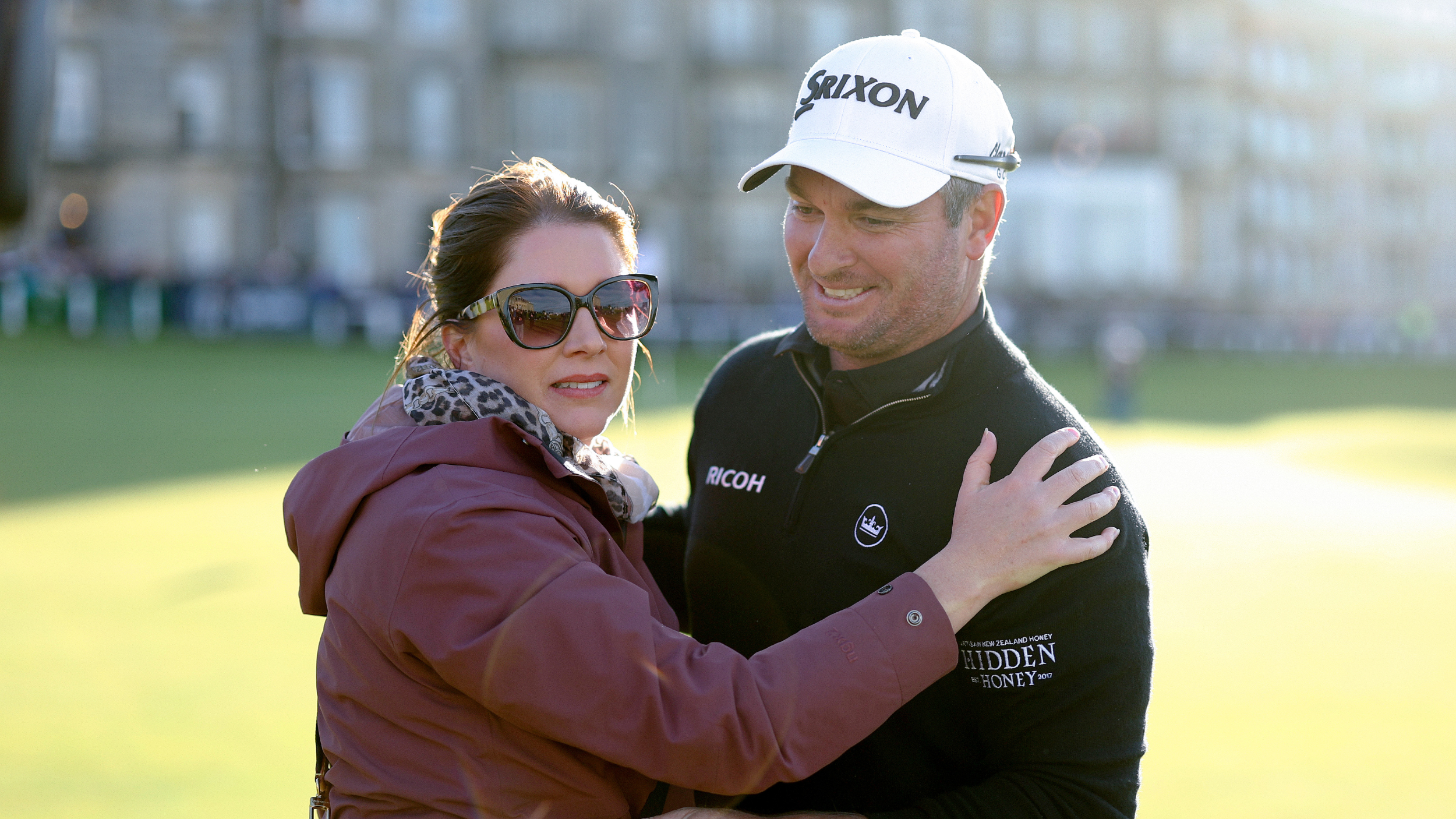 Ryan Fox and his wife Anneke celebrate his victory in the Alfred Dunhill Links Championship