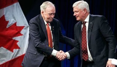 Former prime ministers Harper, Chrétien call for national unity to confront Donald Trump