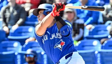 Toronto Blue Jays’ Kazuma Okamoto Blasts 1st HR of Spring