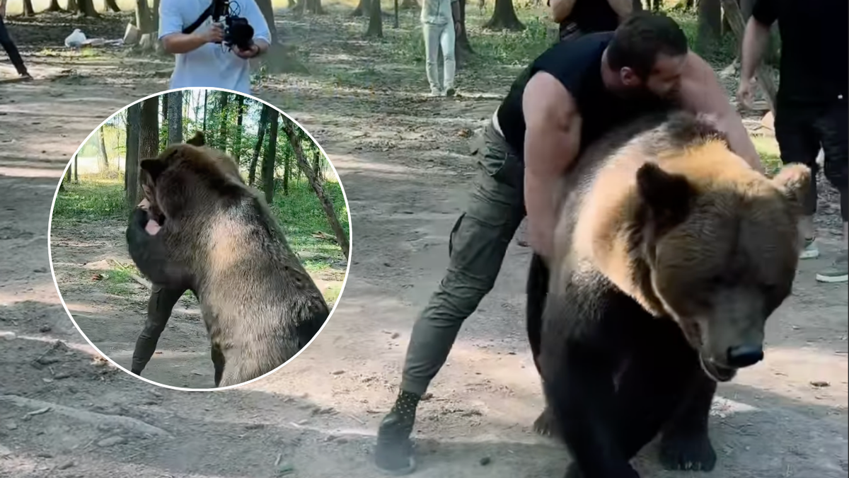 Tyson Fury's opponent filmed wrestling bear in terrifying footage ahead of comeback