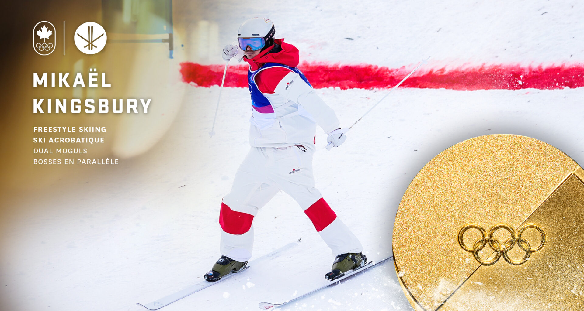 Kingsbury wins dual moguls gold for fifth career Olympic medal