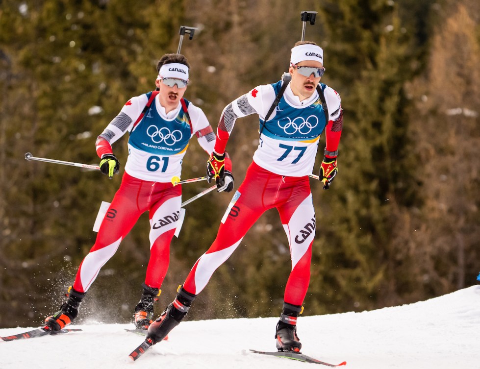 Adam Runnels competes in the biathlon 10km sprint