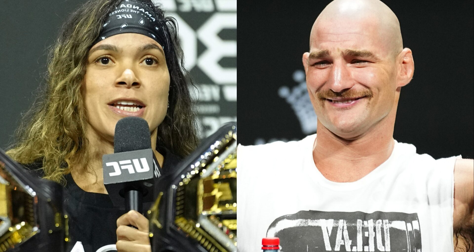 Amanda Nunes and Sean Strickland