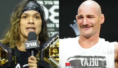 Amanda Nunes and Sean Strickland