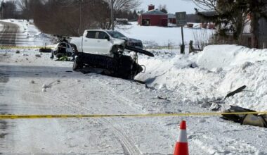 Teenager deceased after pickup truck, snowmobile collide in Zorra Township - CTV News