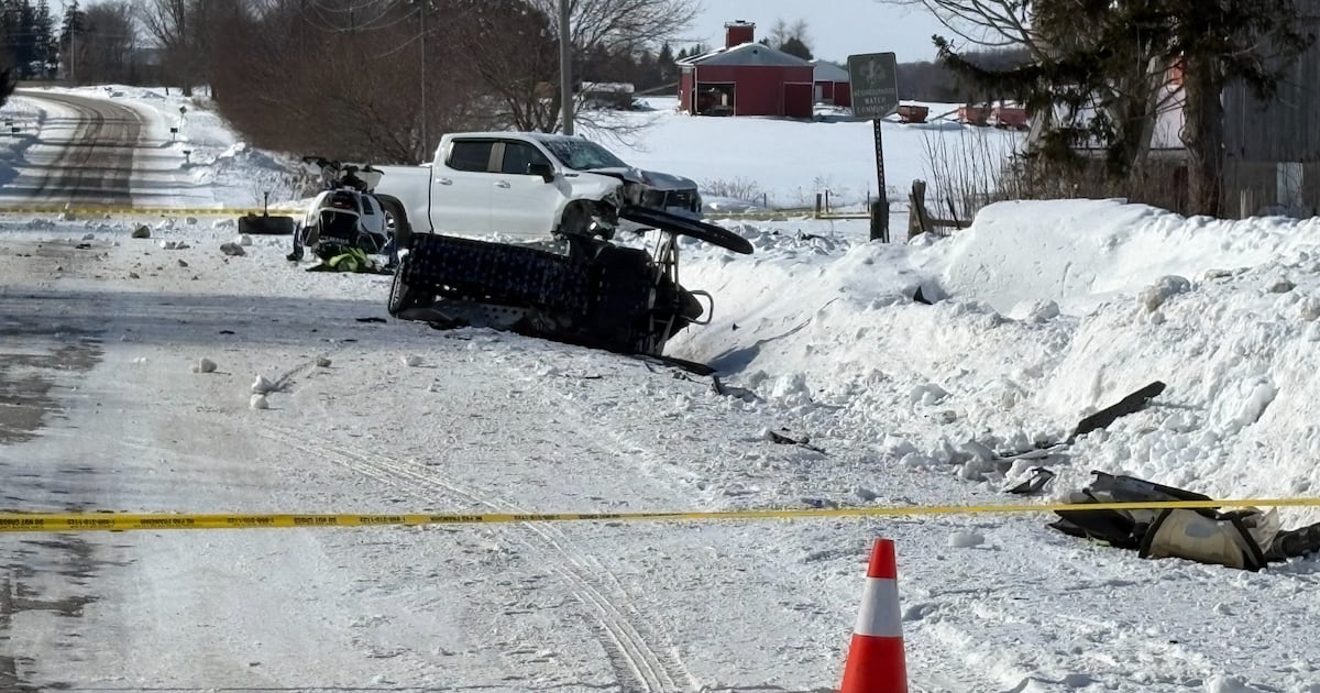 Teenager deceased after pickup truck, snowmobile collide in Zorra Township - CTV News