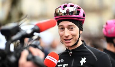 FORCALQUIER, FRANCE - FEBRUARY 14: Neilson Powless of United States and Team EF Education - EasyPost meets the media press prior to the 10th Tour de la Provence 2026, Stage 2 a 174.9km stage from Forcalquier to Montagne de Lure on February 14, 2026 in Forcalquier, France. (Photo by Billy Ceusters/Getty Images)