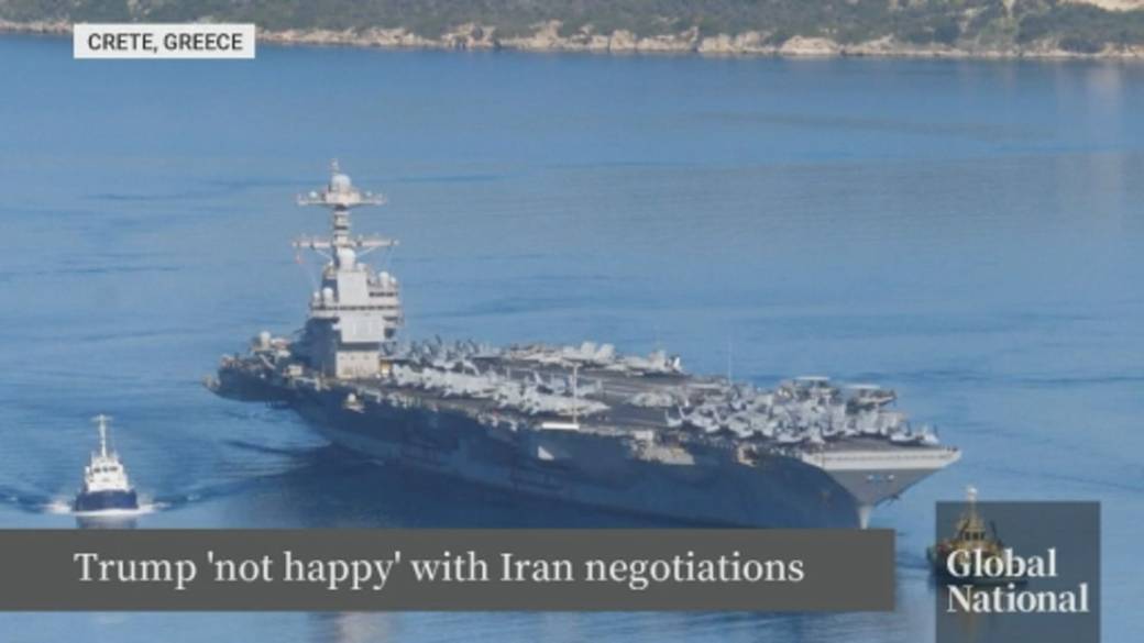 Click to play video: 'Trump ‘not happy’ with Iran nuclear talks as fears of Middle East war grow'