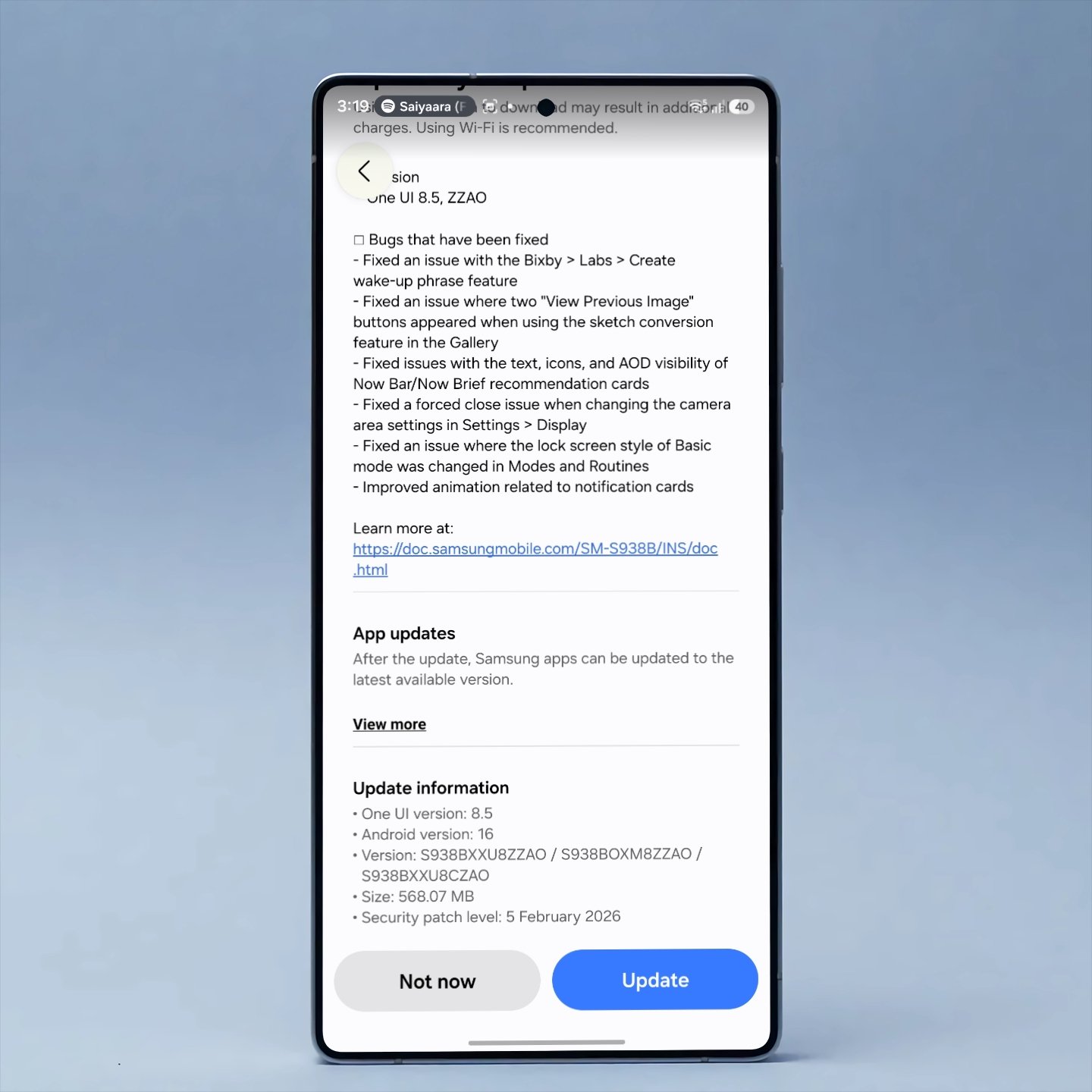 One UI 8.5 beta 6 for the Galaxy S25 series