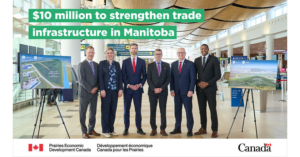 Federal and provincial governments announce funding for airside development at Winnipeg Richardson International Airport to strengthen trade infrastructure Français
