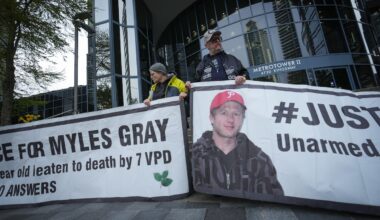 Vancouver police officer faces questions on events before death of Myles Gray