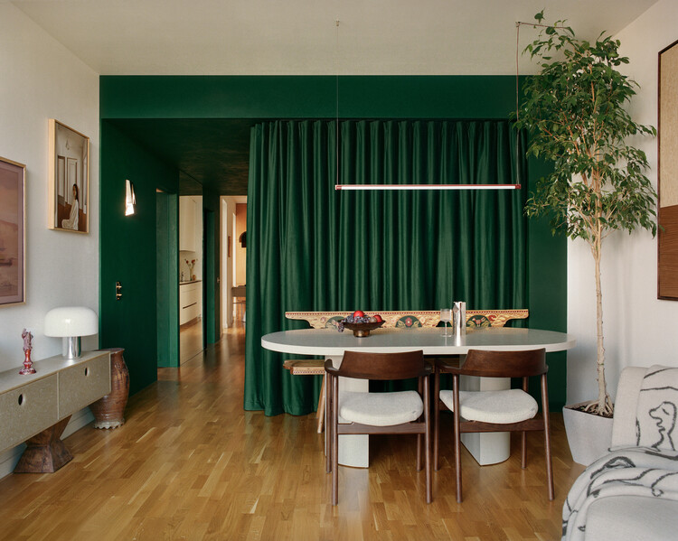 Rather Two Apartment / OMAMBO - Interior Photography, Dining room, Wood, Table, Lighting, Chair