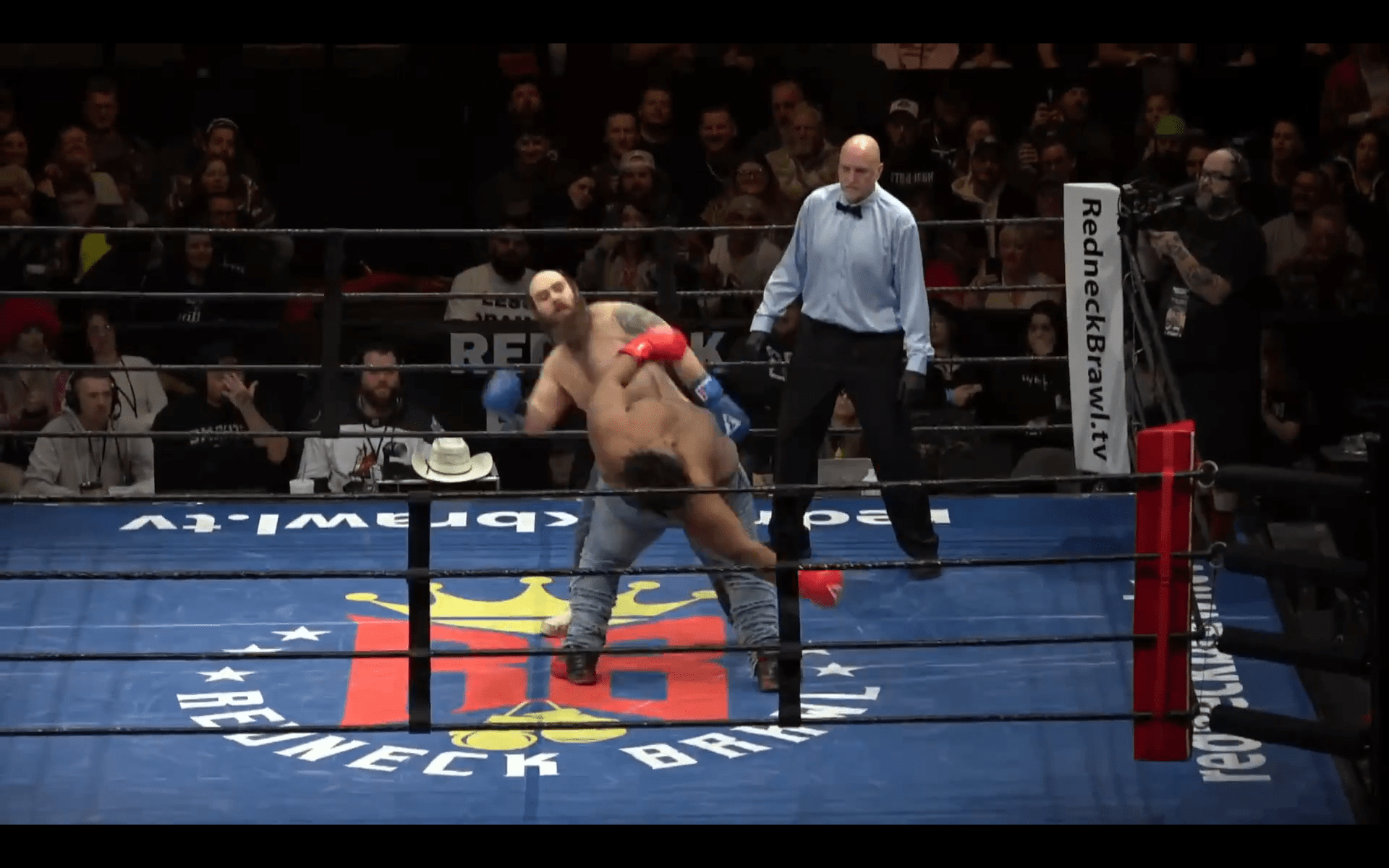 Trap folds himself in half backwards to successfully dodge a punch