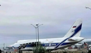 stranded russian cargo plane remains at toronto pearson airport in mississauga.