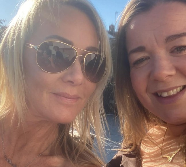 Michelle Sword with her friend Vicky. // A woman who almost died after unknowingly injecting herself with 