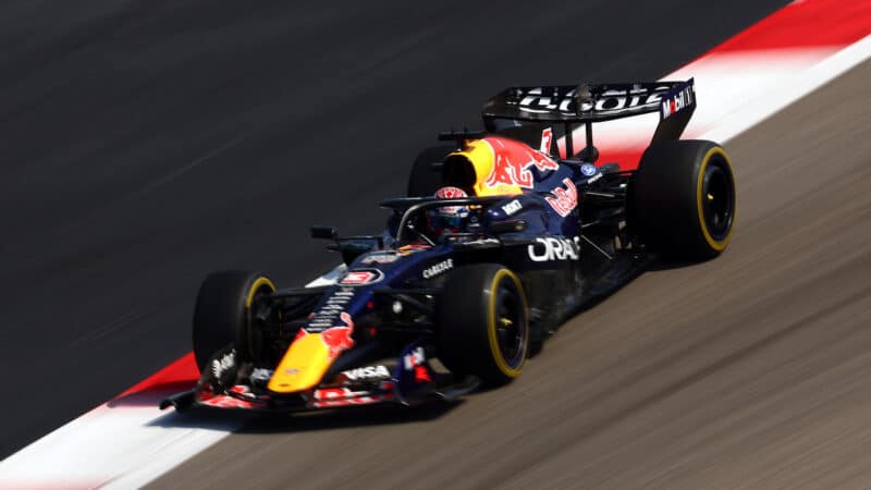 Max Verstappen, Red Bull, during testing in Bahnrain