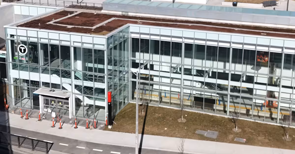 Sprinkler pipe bursts at Mount Dennis station days before opening, video shows - CTV News