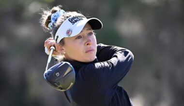 Nelly Korda has a 64 in the cold and wind to take lead in LPGA opener; Brooke Henderson surges into contention