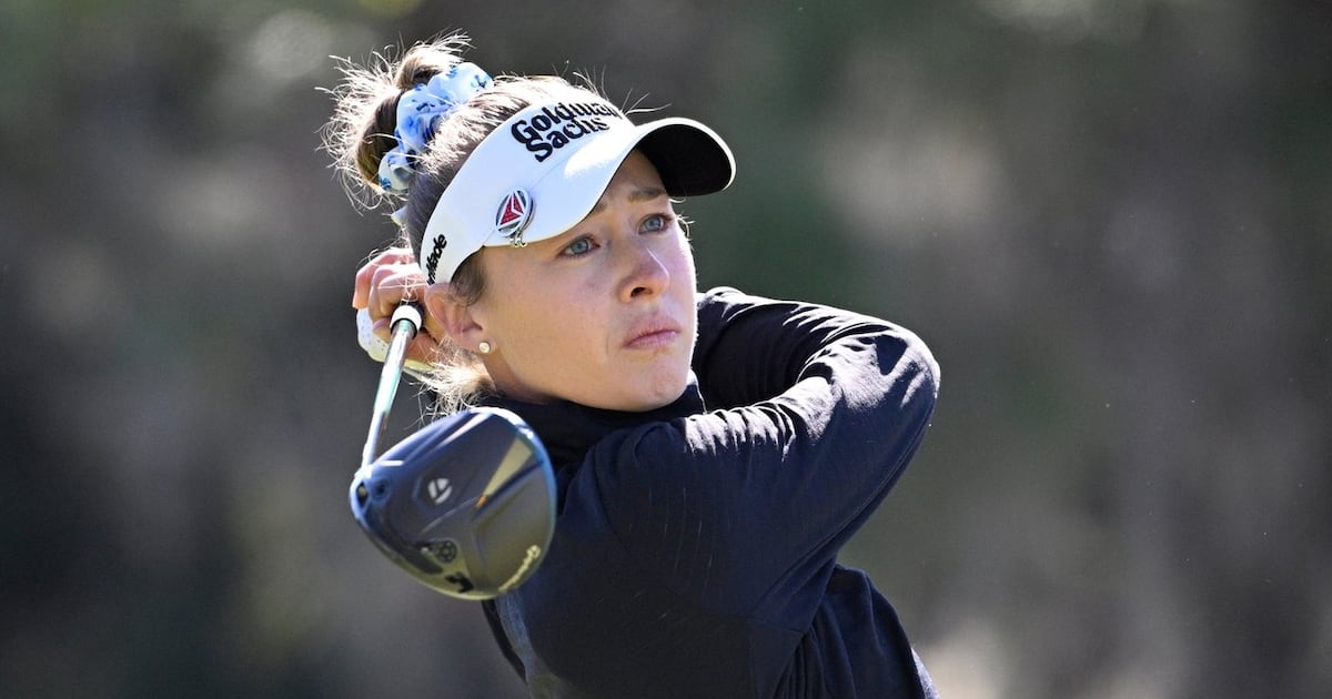Nelly Korda has a 64 in the cold and wind to take lead in LPGA opener; Brooke Henderson surges into contention