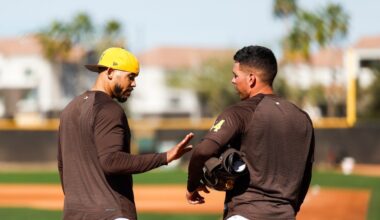 No set plan behind the plate; Yu Darvish update; virtually everyone in camp