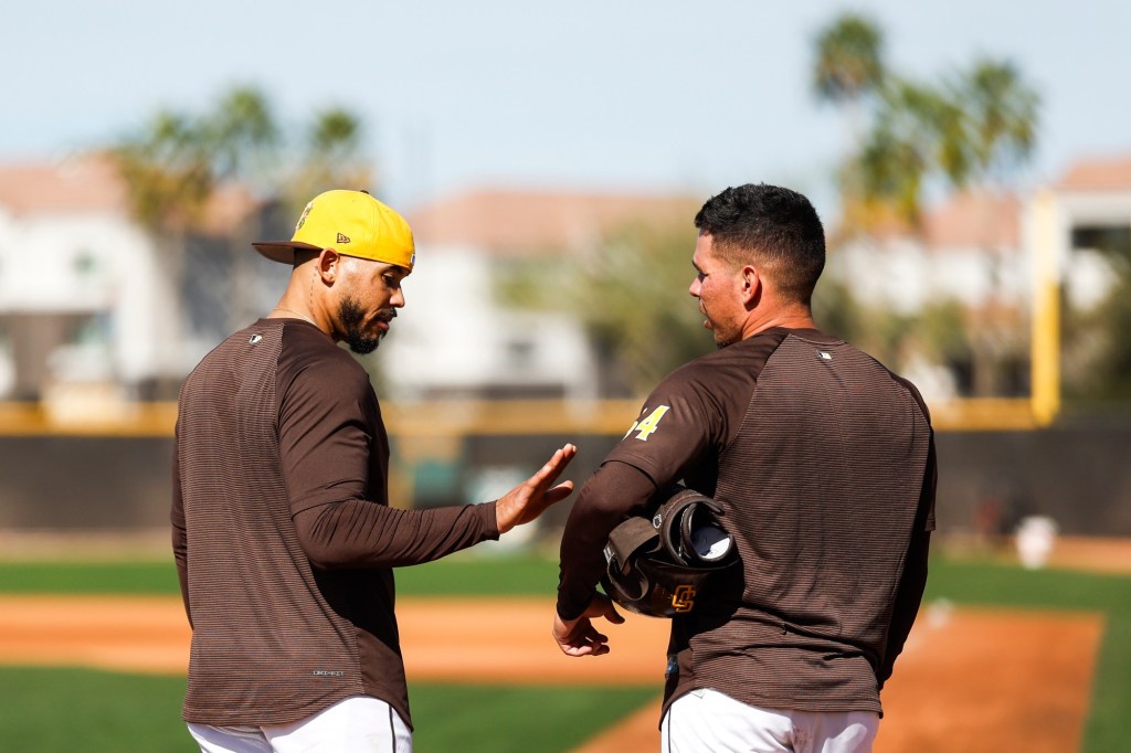 No set plan behind the plate; Yu Darvish update; virtually everyone in camp