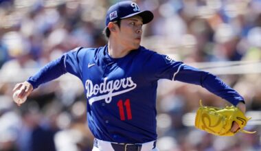 Dodgers' Roki Sasaki erratic in first spring training outing