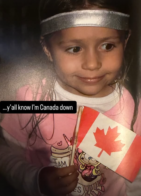 Tate McRae shared a photo of herself waving a Canadian flag in response to backlash over an advert she appears in promoting Team USA in the Winter Olympics.