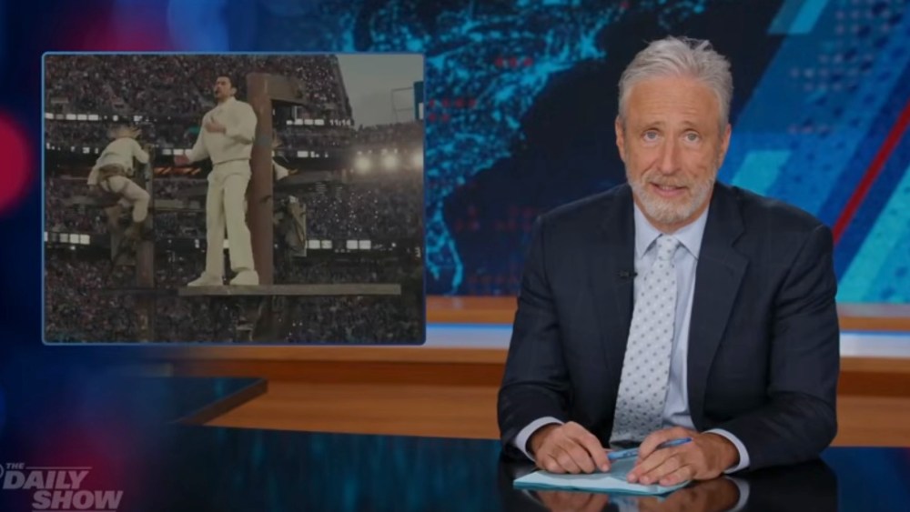 Jon Stewart Slams Conservative Outrage Over Bad Bunny Halftime Show