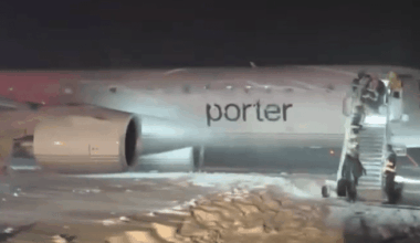 Porter flight from Toronto ‘stuck in the snow’ after sliding at Halifax airport