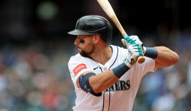 Seattle Mariners Cal Raleight at-bat 2025...