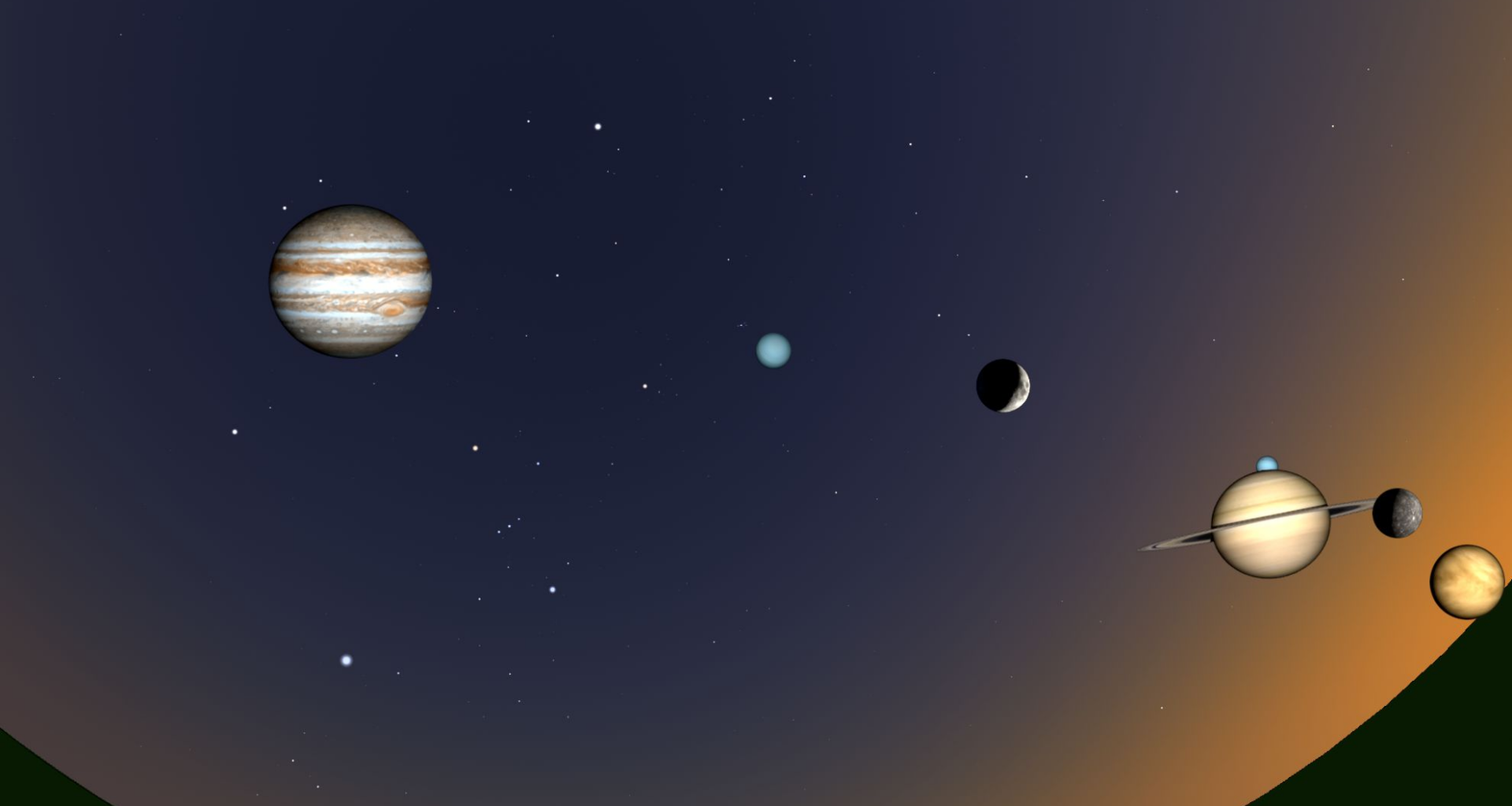 New Six Planet Parade on display in February