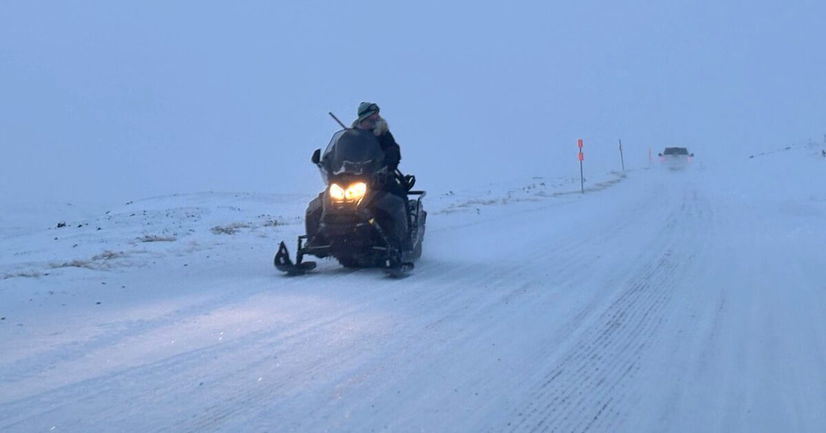 Trucks, snowmobiles patrolling Iqaluit after polar bear sighting