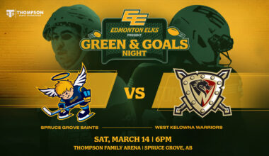Elks announce Green and Goals Night with Spruce Grove Saints