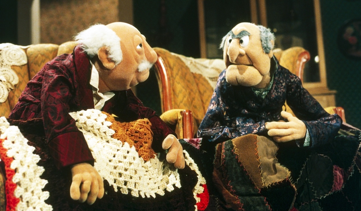 MUPPETS TONIGHT, from left: Waldorf, Statler, 1996-1998. ph: Ron Tom /© Jim Henson Company /Courtesy Everett Collection