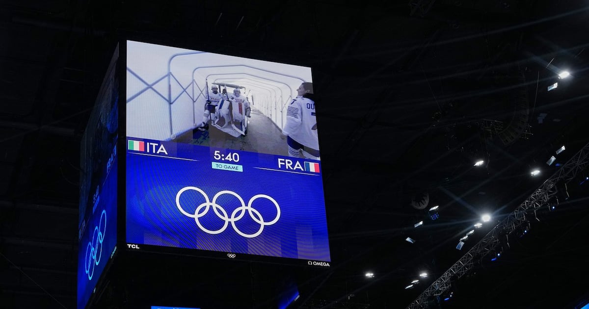 Goaltenders get golf cart rides to the ice for hockey games at Milan Cortina Olympics