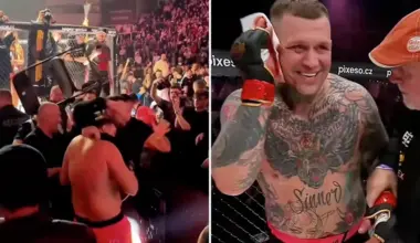 MMA fight descends into chaotic brawl after fighter nearly bit opponent's ear off