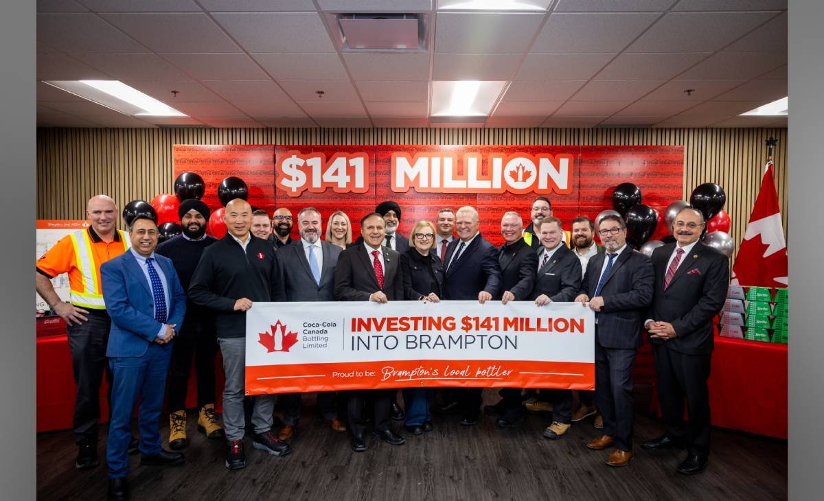 Coca-Cola Canada Bottling invests $141M to expand Brampton facility, create 500 construction jobs 