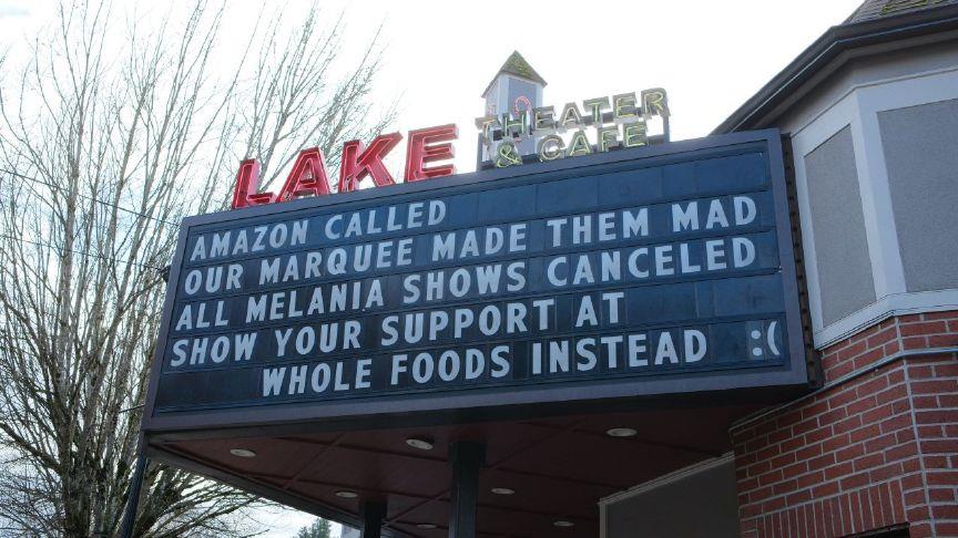 Lake Oswego theater loses rights to screen ‘Melania’ after marquee jokes