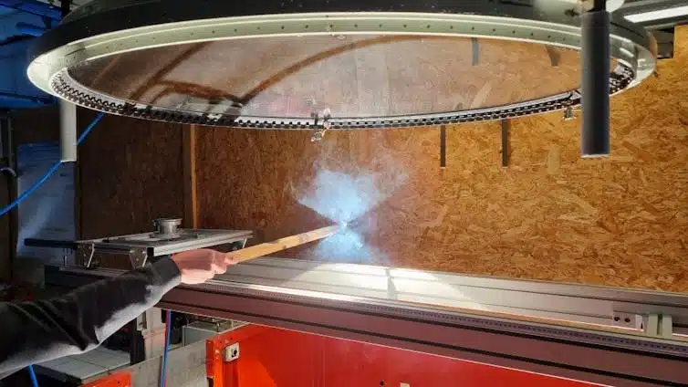 The Pyrolysis Experiment With A Two Meter Parabolic Dish