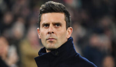 TURIN, ITALY - MARCH 03: Thiago Motta, Head Coach of Juventus, looks on prior to the Serie A match between Juventus and Verona at Allianz Stadium on March 03, 2025 in Turin, Italy. (Photo by Valerio Pennicino/Getty Images)