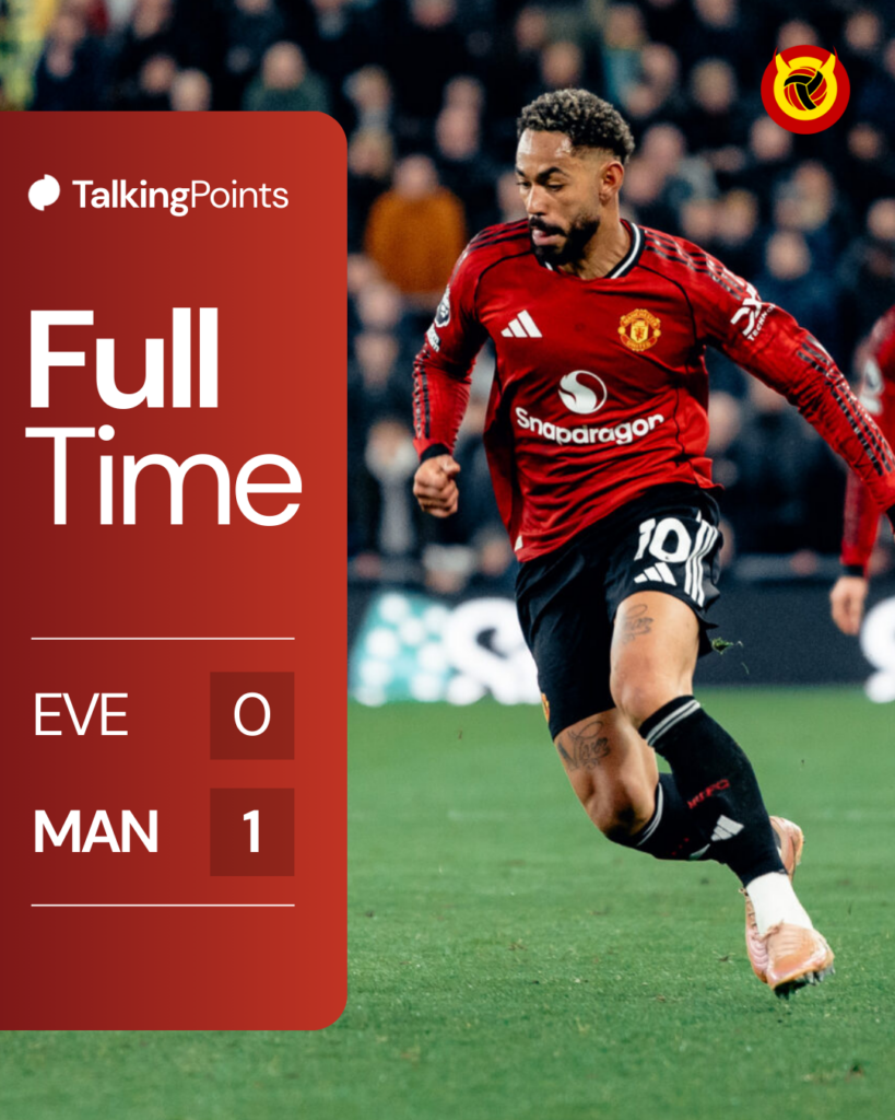 United vs Everton result graphic