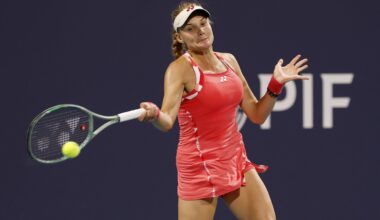 Dayana Yastremska in action ahead of the WTA Wuhan Open.