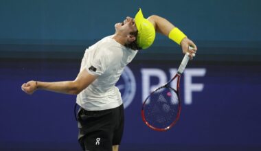 Joao Fonseca in action ahead of ATP Halle.