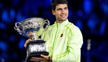 Tennis: ATP Tour rankings after the first 2026 Grand Slam