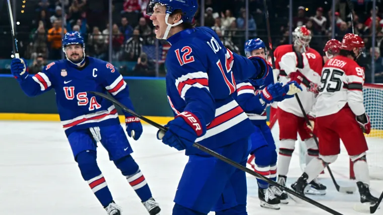 Denmark scores unreal, must-see goal from mid-ice against USA hockey image